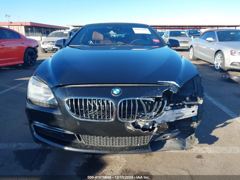 2012 BMW 640I VIN: WBALW7C58CDX58237 Lot: 41076688