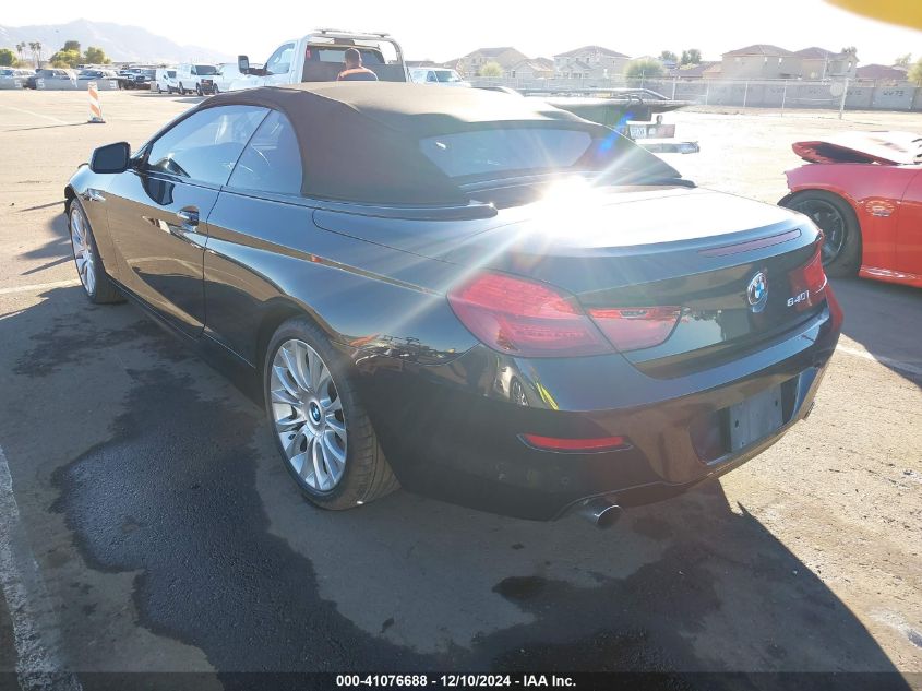 2012 BMW 640I VIN: WBALW7C58CDX58237 Lot: 41076688