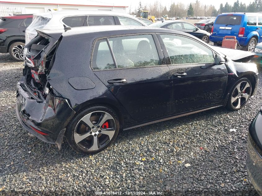 2016 Volkswagen Golf Gti Se W/Performance Package 4-Door VIN: 3VW447AU8GM039178 Lot: 41078412