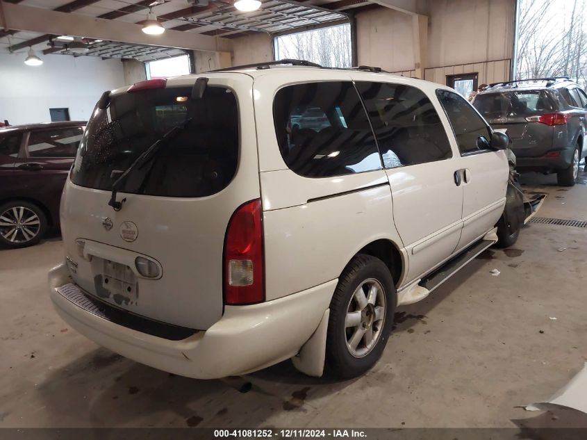 2001 Nissan Quest Se VIN: 4N2ZN16T91D817555 Lot: 41081252