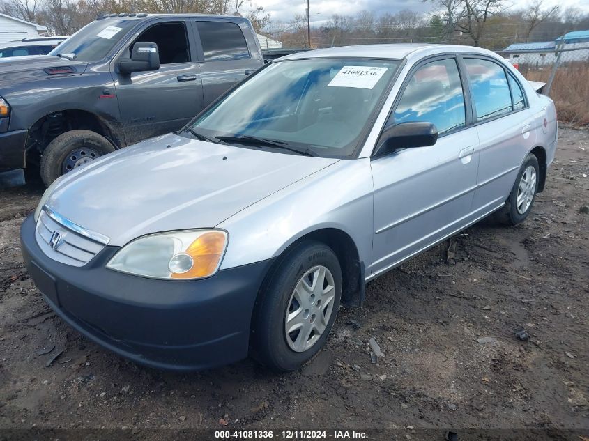 2003 Honda Civic Lx VIN: 1HGES16583L003192 Lot: 41081336