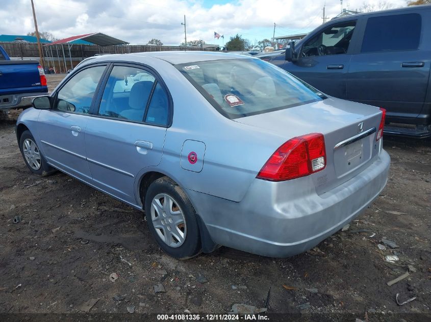 2003 Honda Civic Lx VIN: 1HGES16583L003192 Lot: 41081336