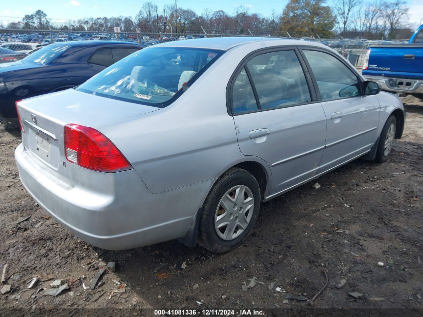 2003 Honda Civic Lx VIN: 1HGES16583L003192 Lot: 41081336