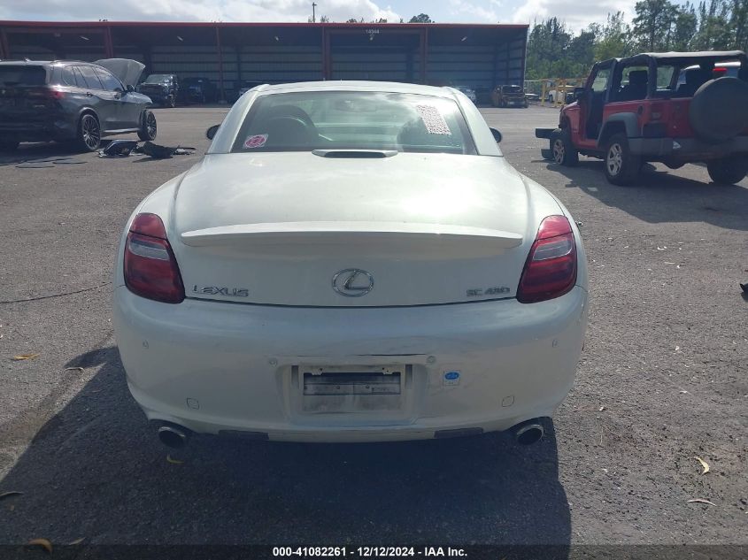 2006 Lexus Sc 430 VIN: JTHFN48Y869006080 Lot: 41082261