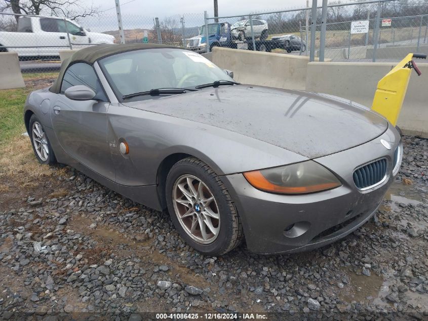 2004 BMW Z4 2.5I VIN: 4USBT335X4LS51275 Lot: 41086425