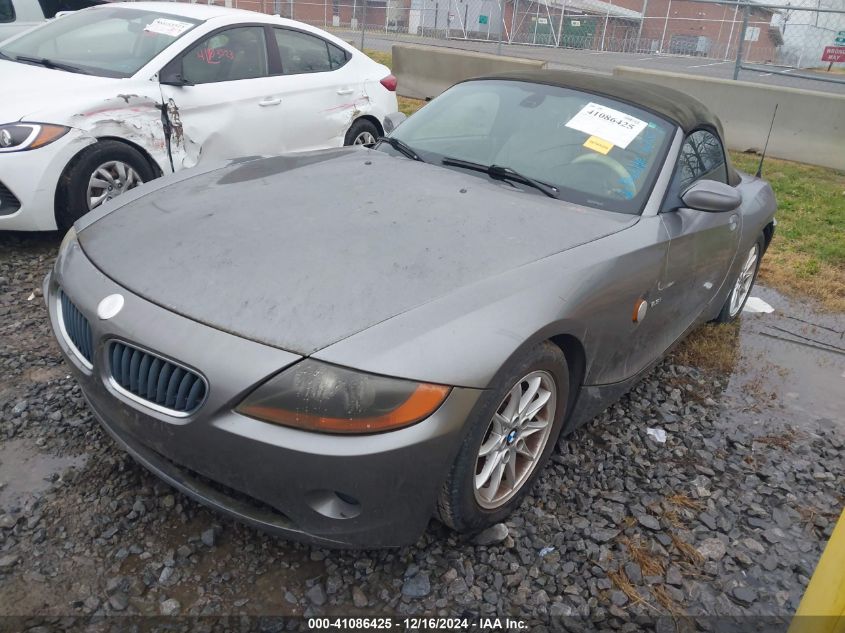 2004 BMW Z4 2.5I VIN: 4USBT335X4LS51275 Lot: 41086425