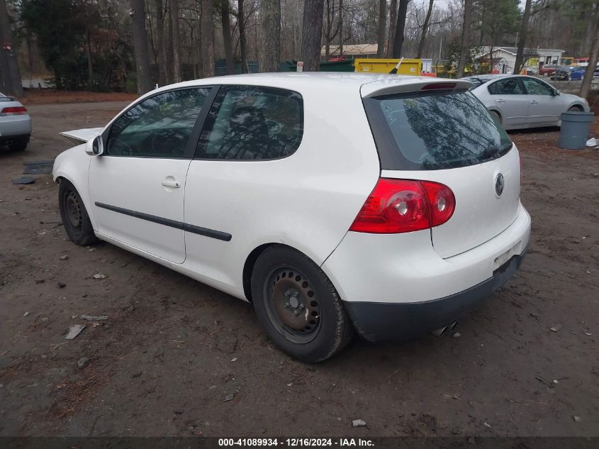 2007 Volkswagen Rabbit 2-Door VIN: WVWBR71K97W039801 Lot: 41089934