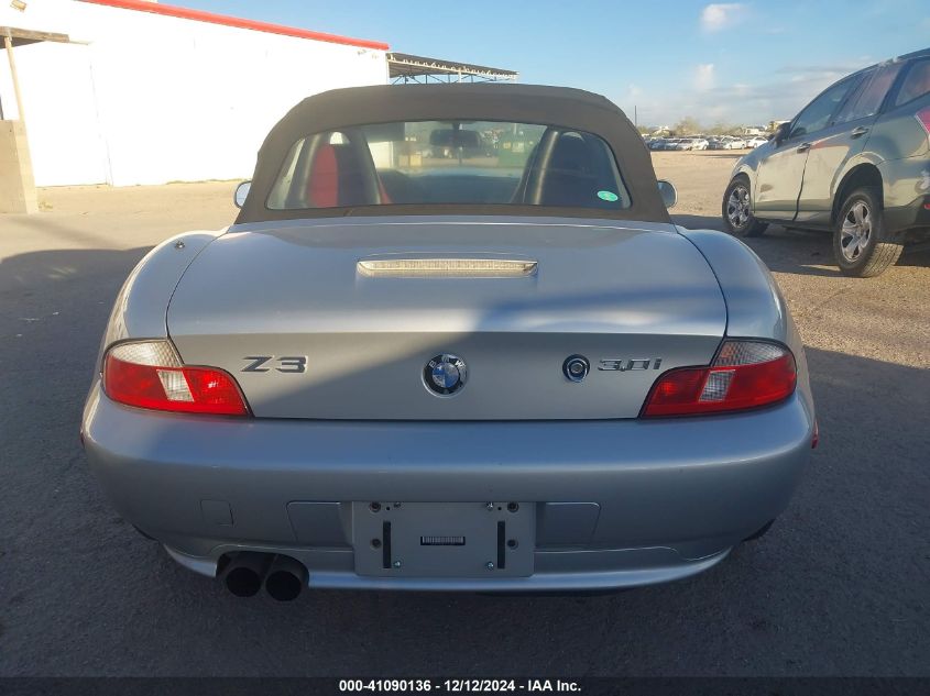 2001 BMW Z3 3.0I VIN: WBACN534X1LJ56229 Lot: 41090136