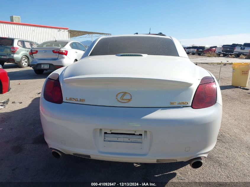 2005 Lexus Sc 430 VIN: JTHFN48Y550064084 Lot: 41092647