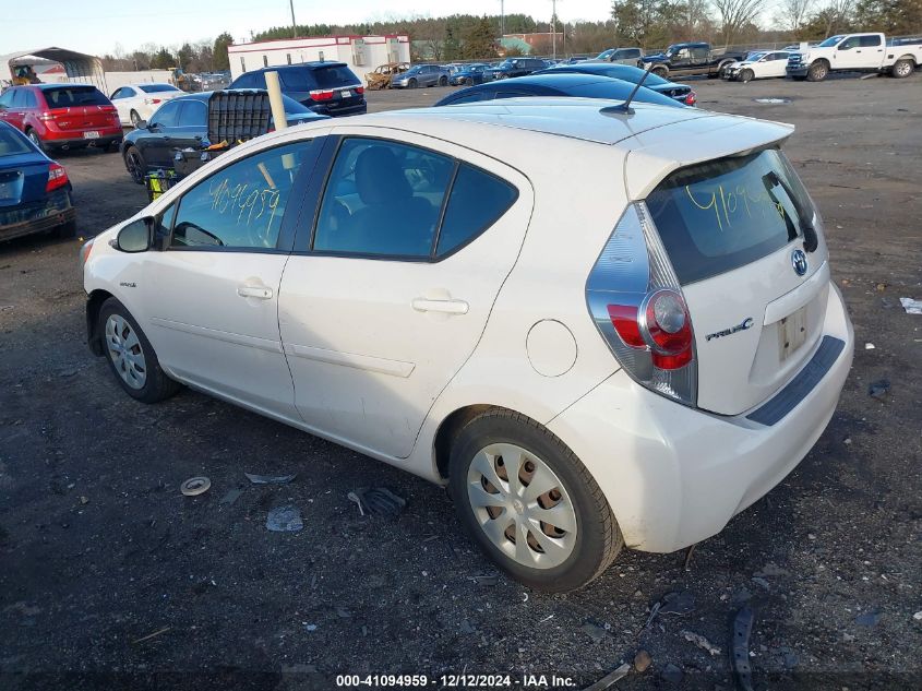 2012 Toyota Prius C Three VIN: JTDKDTB31C1508983 Lot: 41094959