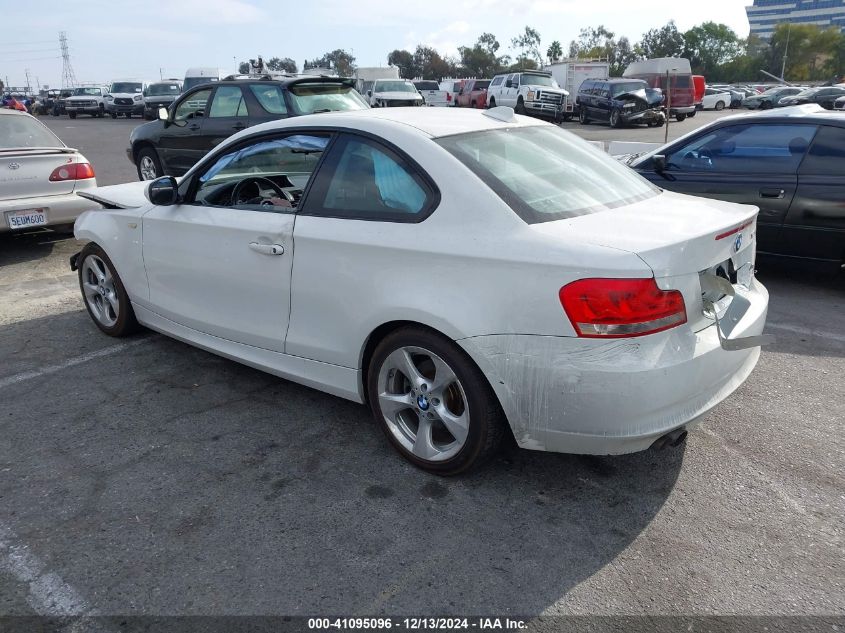 2012 BMW 128I VIN: WBAUP9C57CVL91158 Lot: 41095096