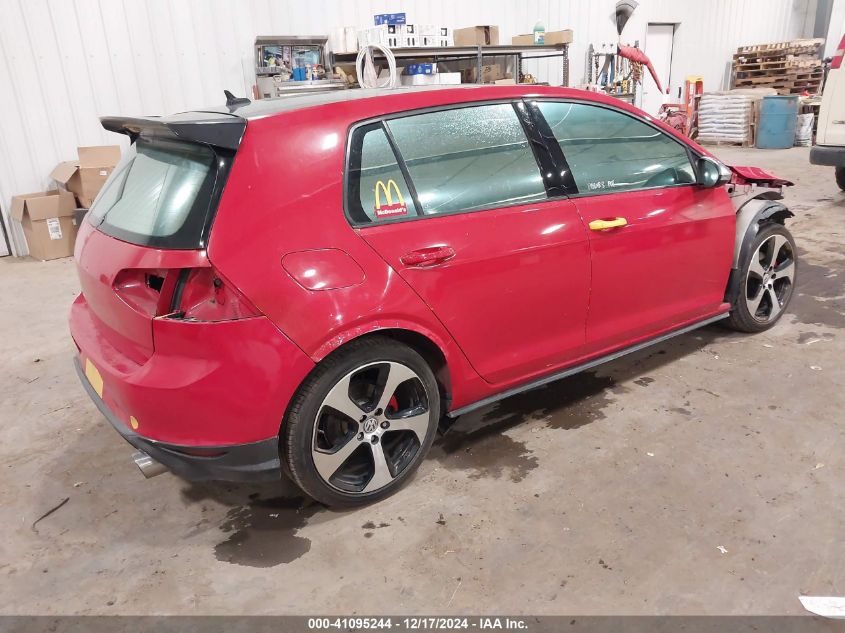 2015 Volkswagen Golf Gti 2.0T S 4-Door VIN: 3VW5T7AU8FM087513 Lot: 41095244