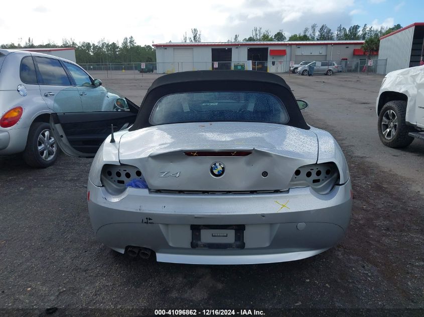 2003 BMW Z4 2.5I VIN: 4USBT33413LR60621 Lot: 41096862