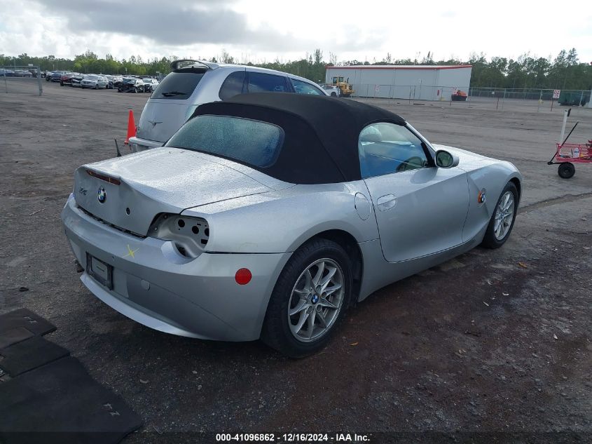 2003 BMW Z4 2.5I VIN: 4USBT33413LR60621 Lot: 41096862