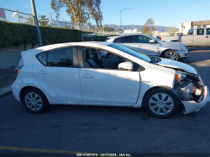 2012 Toyota Prius C Two VIN: JTDKDTB39C1013608 Lot: 41097474