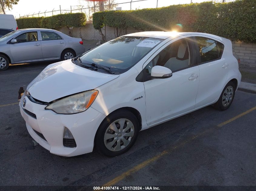 2012 Toyota Prius C Two VIN: JTDKDTB39C1013608 Lot: 41097474