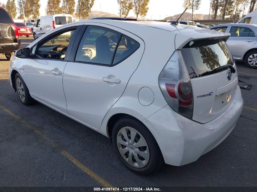 2012 Toyota Prius C Two VIN: JTDKDTB39C1013608 Lot: 41097474