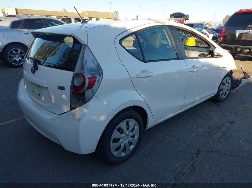 2012 Toyota Prius C Two VIN: JTDKDTB39C1013608 Lot: 41097474