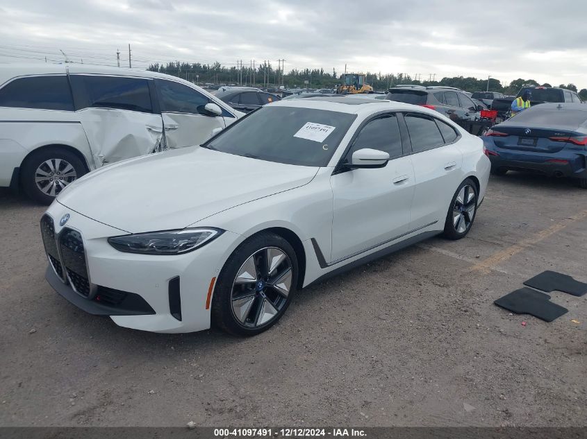 2023 BMW I4 Edrive40 VIN: WBY73AW02PFP24894 Lot: 41097491