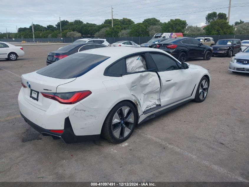 2023 BMW I4 Edrive40 VIN: WBY73AW02PFP24894 Lot: 41097491