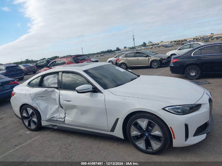 2023 BMW I4 Edrive40 VIN: WBY73AW02PFP24894 Lot: 41097491