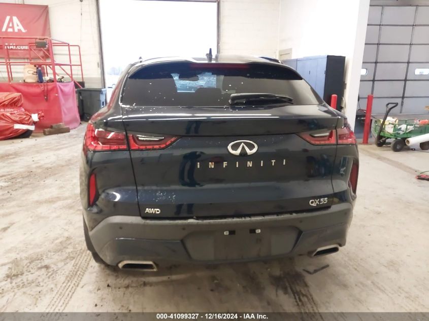 2022 Infiniti Qx55 Luxe Awd VIN: 3PCAJ5J3XNF113700 Lot: 41099327