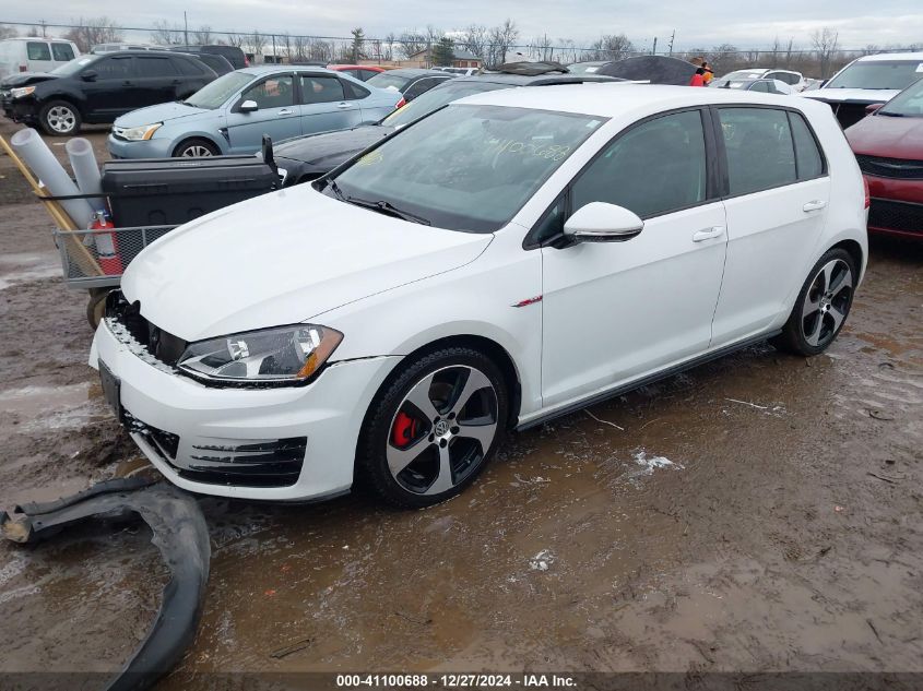 2017 Volkswagen Golf Gti Autobahn 4-Door/S 4-Door/Se 4-Door/Sport 4-Door VIN: 3VW5T7AU0HM033707 Lot: 41100688