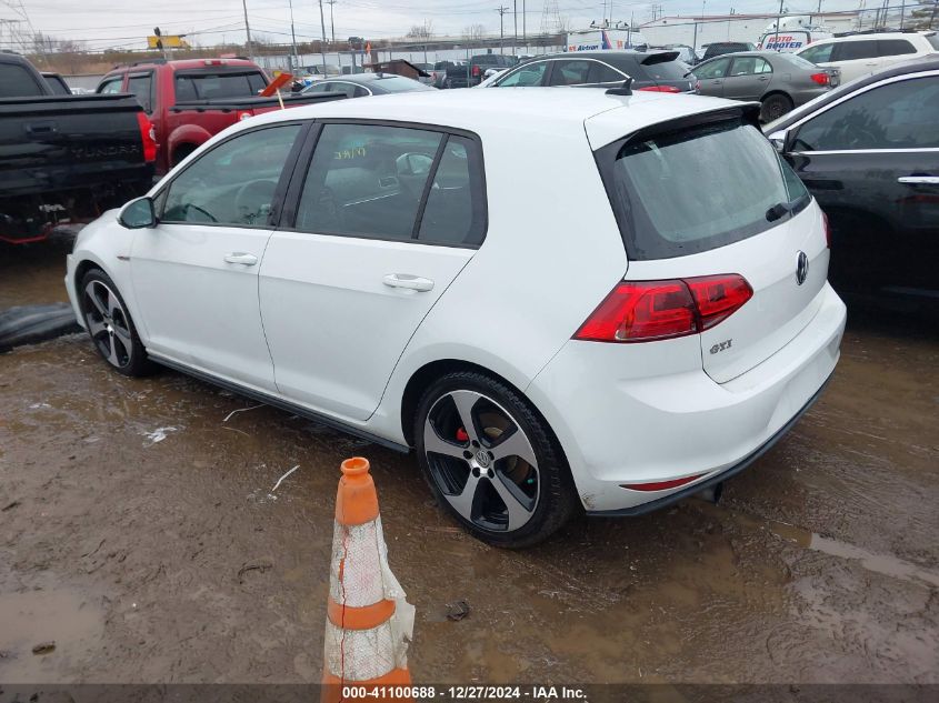 2017 Volkswagen Golf Gti Autobahn 4-Door/S 4-Door/Se 4-Door/Sport 4-Door VIN: 3VW5T7AU0HM033707 Lot: 41100688