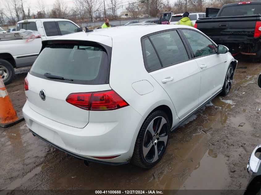 2017 Volkswagen Golf Gti Autobahn 4-Door/S 4-Door/Se 4-Door/Sport 4-Door VIN: 3VW5T7AU0HM033707 Lot: 41100688