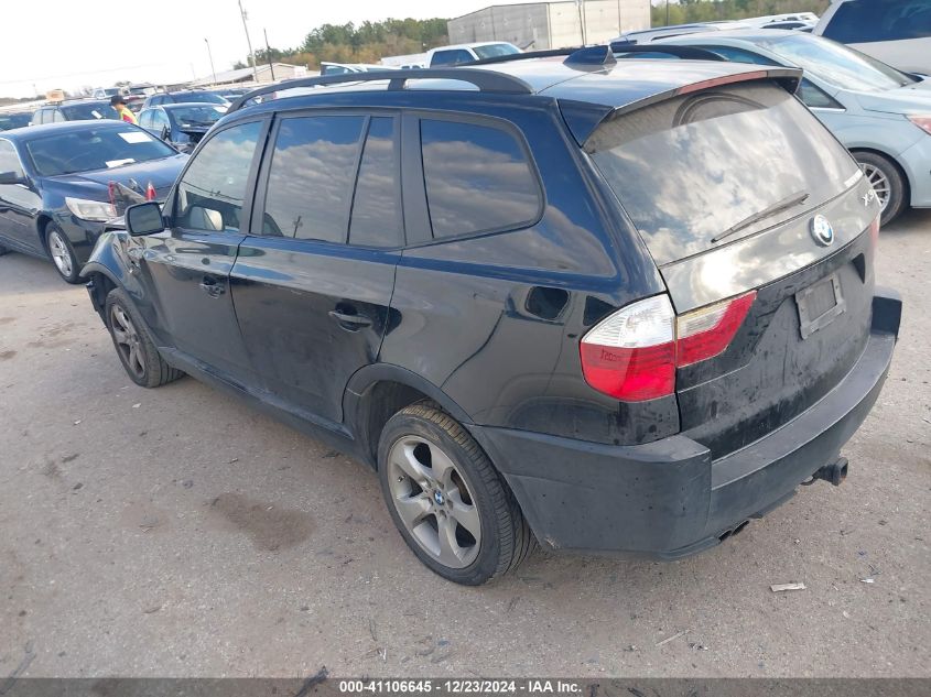 2008 BMW X3 3.0Si VIN: WBXPC93468WJ14475 Lot: 41106645