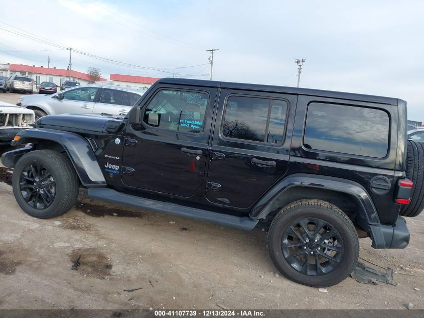 2021 Jeep Wrangler 4Xe Unlimited Sahara 4X4 VIN: 1C4JJXP64MW839771 Lot: 41107739