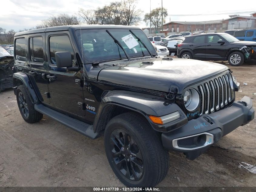 2021 Jeep Wrangler 4Xe Unlimited Sahara 4X4 VIN: 1C4JJXP64MW839771 Lot: 41107739