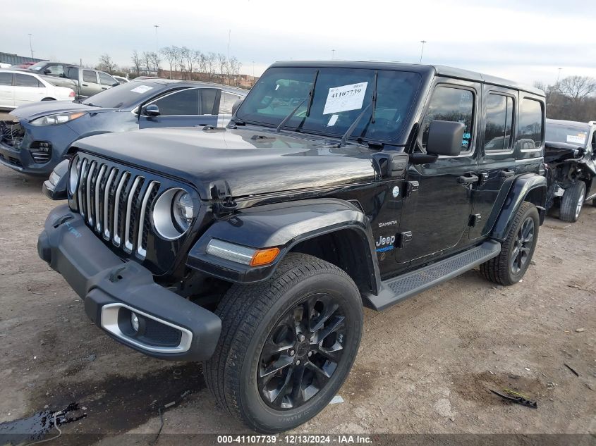 2021 Jeep Wrangler 4Xe Unlimited Sahara 4X4 VIN: 1C4JJXP64MW839771 Lot: 41107739