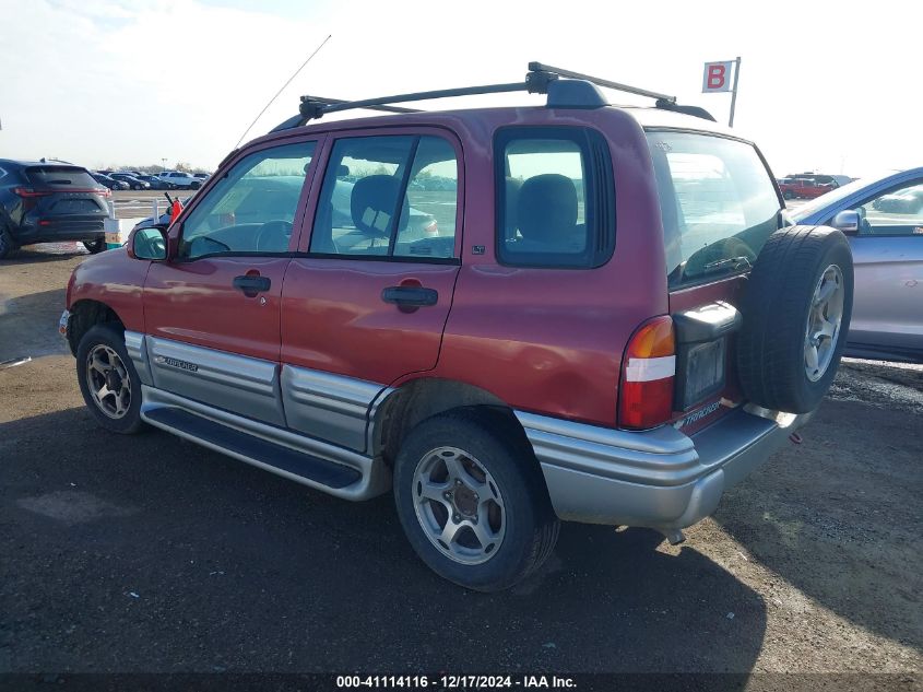 2001 Chevrolet Tracker Hard Top Lt VIN: 2CNBJ634916925372 Lot: 41114116