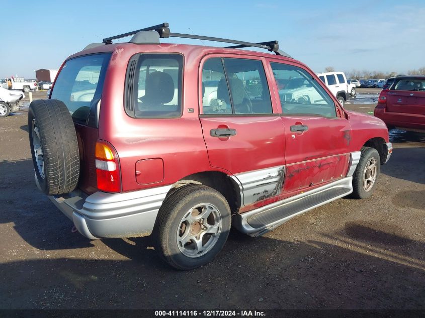 2001 Chevrolet Tracker Hard Top Lt VIN: 2CNBJ634916925372 Lot: 41114116