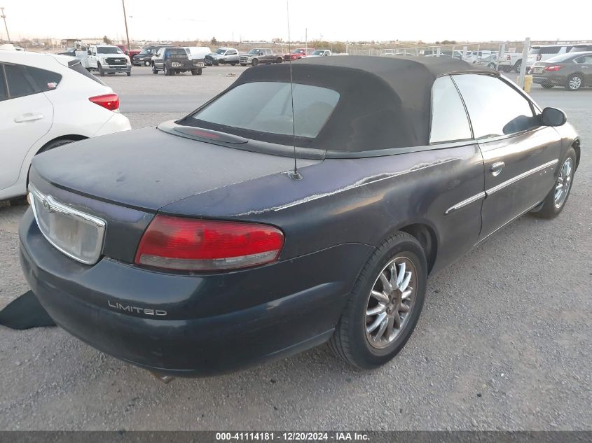 2001 Chrysler Sebring Limited VIN: 1C3EL65U31N672381 Lot: 41114181