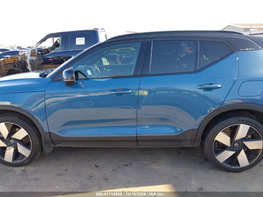 2023 Volvo Xc40 Recharge Pure Electric Twin Ultimate VIN: YV4ED3UM7P2061060 Lot: 41114438