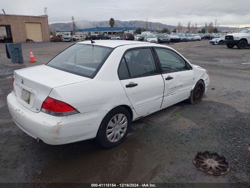 2006 Mitsubishi Lancer Es/Se VIN: JA3AJ26E26U043996 Lot: 41115154