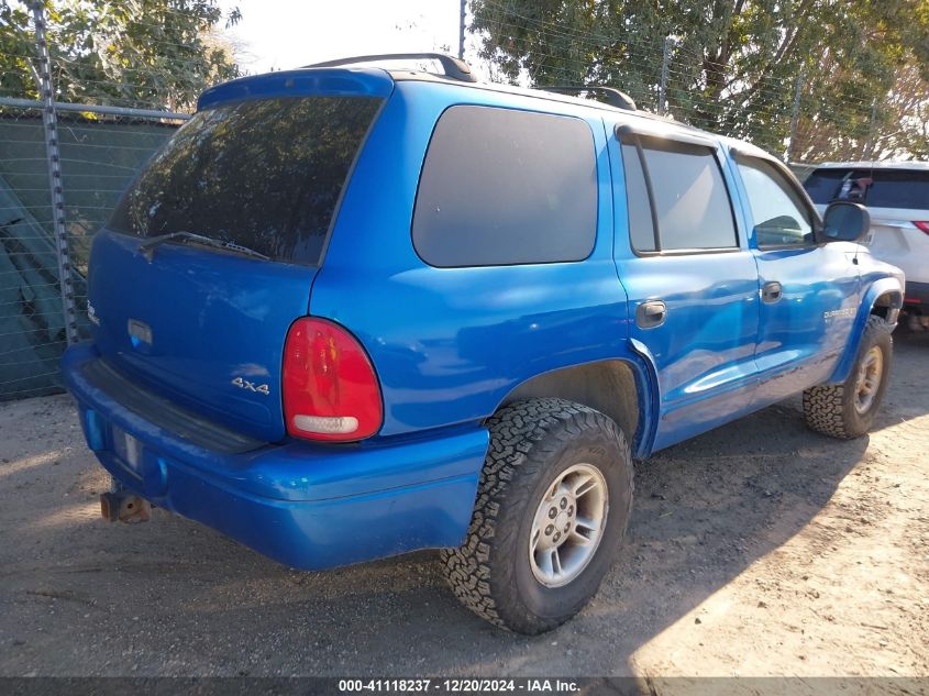 1998 Dodge Durango Slt VIN: 1B4HS28Y4WF165152 Lot: 41118237