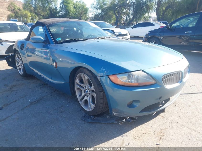 2003 BMW Z4 3.0I VIN: 4USBT53403LU03128 Lot: 41118920