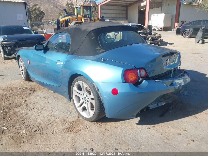 2003 BMW Z4 3.0I VIN: 4USBT53403LU03128 Lot: 41118920