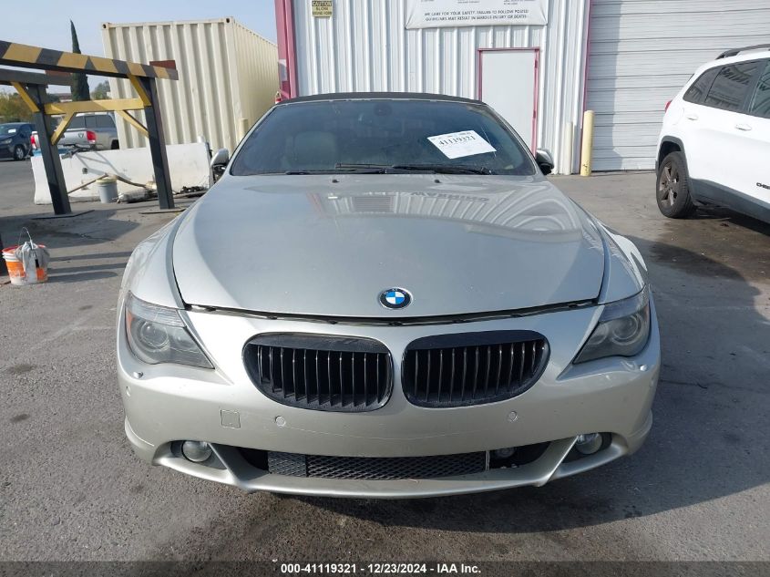 2006 BMW 650 VIN: WBAEK13486CN72278 Lot: 41119321