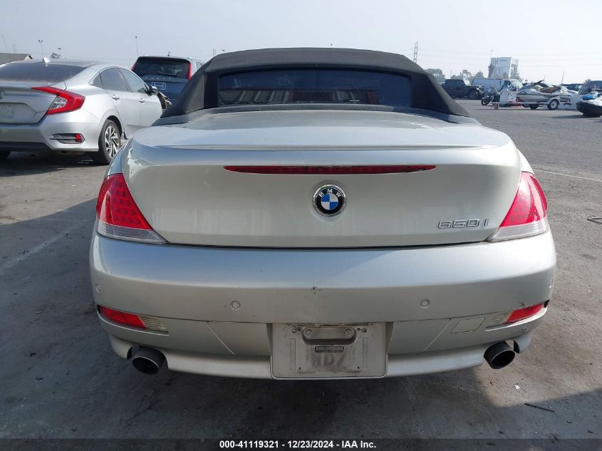 2006 BMW 650 VIN: WBAEK13486CN72278 Lot: 41119321