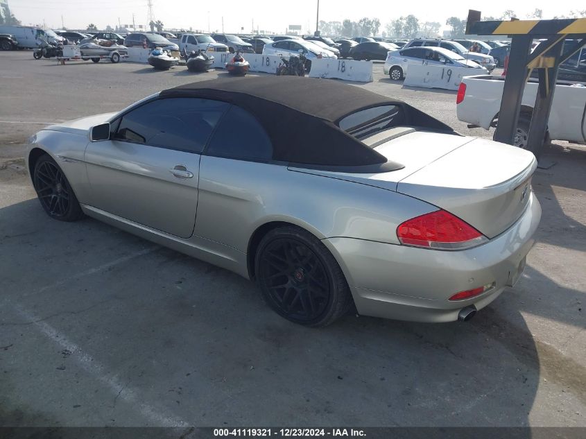 2006 BMW 650 VIN: WBAEK13486CN72278 Lot: 41119321