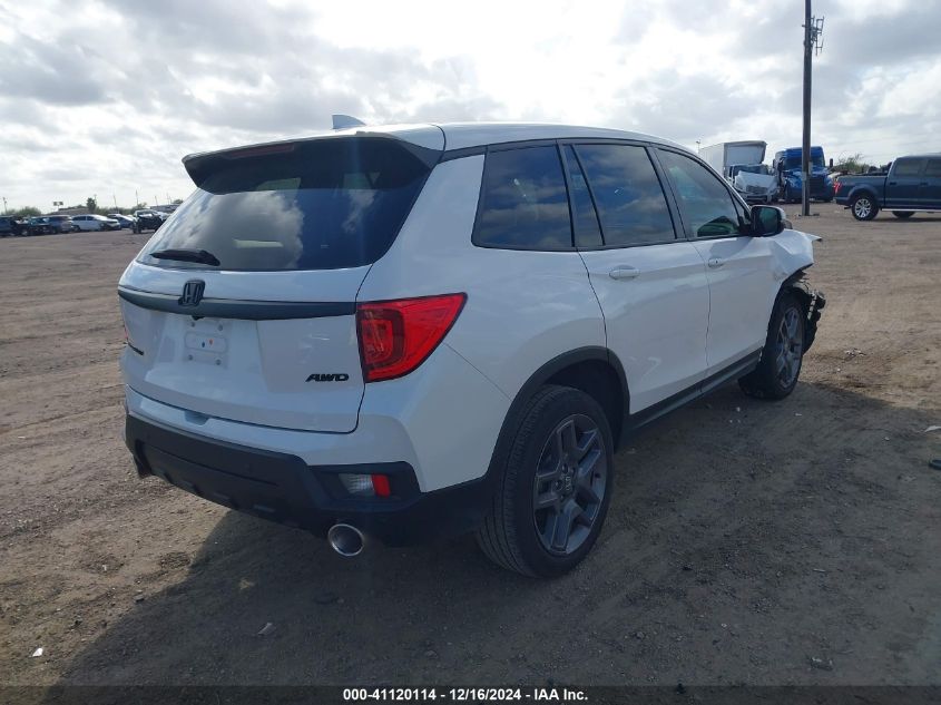 2023 Honda Passport Awd Ex-L VIN: 5FNYF8H54PB017203 Lot: 41120114