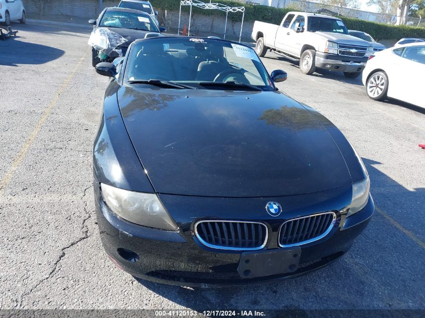 2004 BMW Z4 2.5I VIN: 4USBT33554LS52477 Lot: 41120153