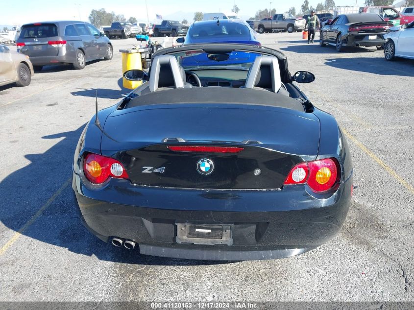 2004 BMW Z4 2.5I VIN: 4USBT33554LS52477 Lot: 41120153