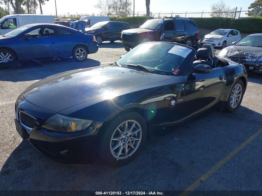 2004 BMW Z4 2.5I VIN: 4USBT33554LS52477 Lot: 41120153