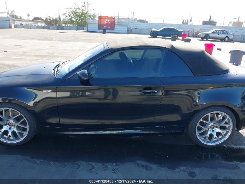 2009 BMW 128I VIN: WBAUN13589VH81303 Lot: 41120403