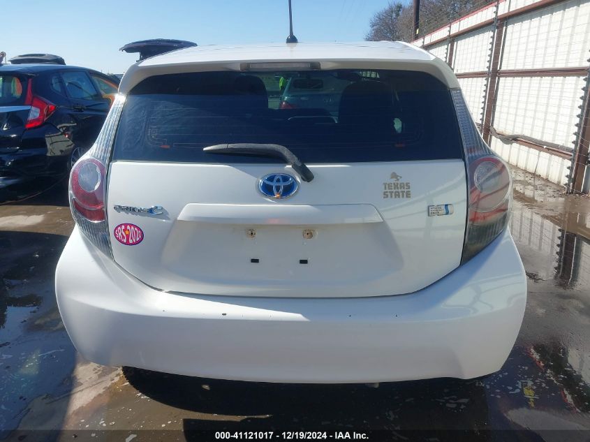 2012 Toyota Prius C Two VIN: JTDKDTB38C1526185 Lot: 41121017